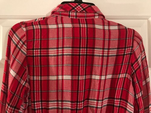 Girls Justice Size 12 Long Sleeve Plaid Button Down Top - Picture 9 of 11