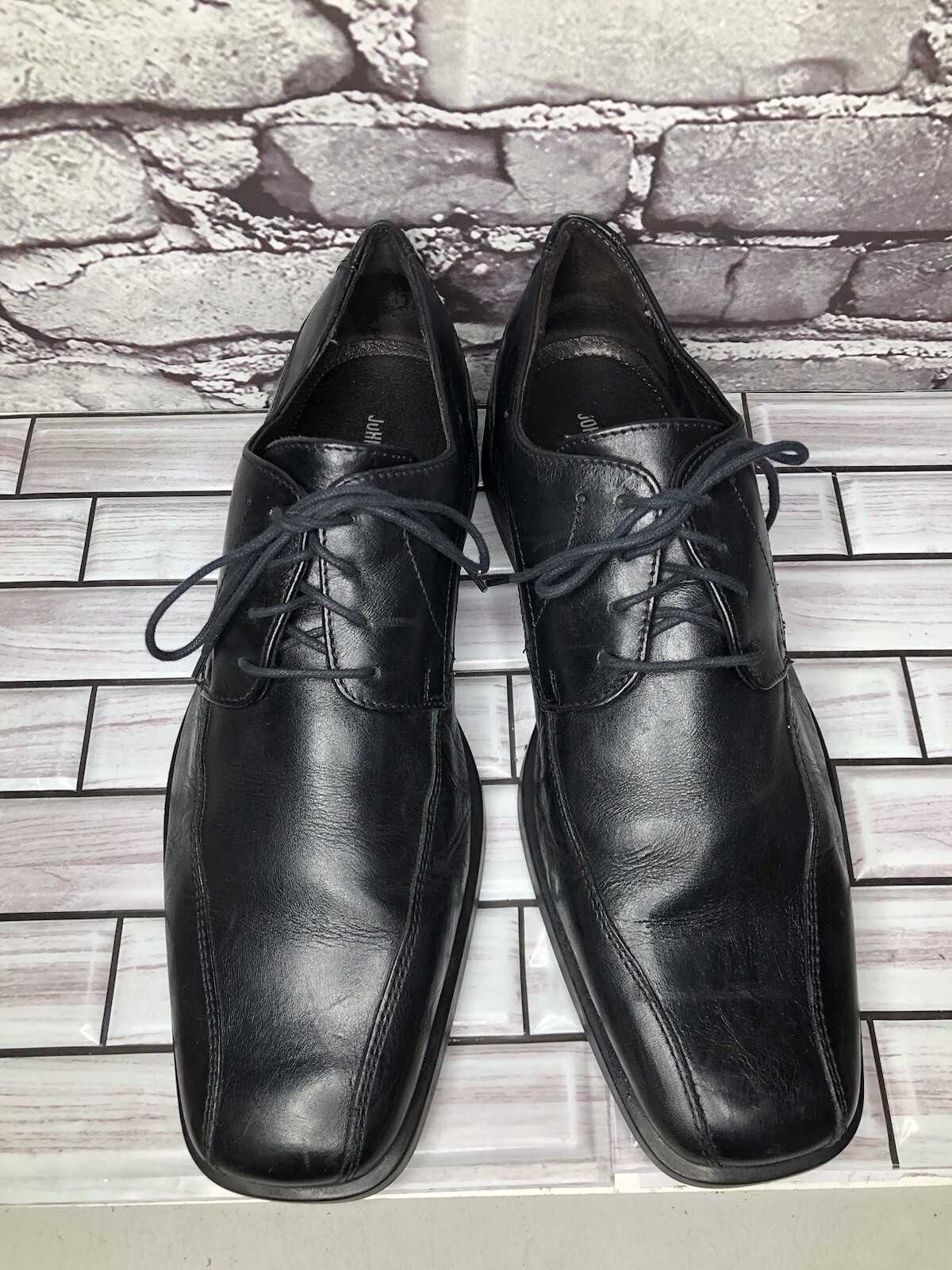 SAOLA Scarpe eleganti stringate per bicicletta in pelle nera da uomo taglia 10 M US 43EU