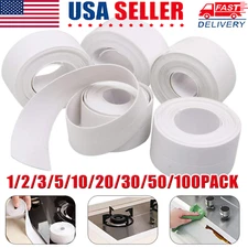 10.5FT PVC Self Adhesive Caulk Sealing Strip Tape For Kitchen Wall Sink Toilet