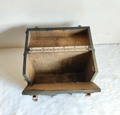 1920s Vintage Handmade Gramophone Record Keeping Wooden Suitcase