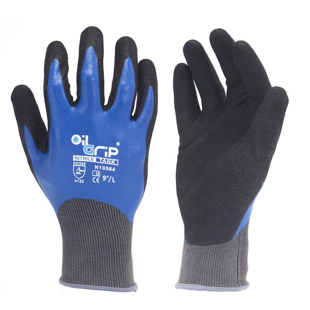 Car Repair Gloves Nylon Nitrile Protective Safety Work Gloves Repairing