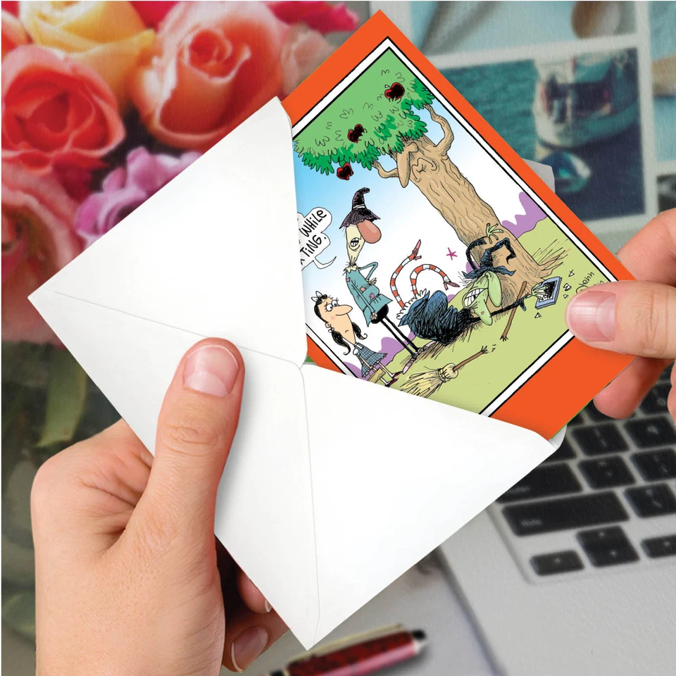 1 Divertida Tarjeta de Felicitación de Halloween - Conducir mientras Hexing - Sobre Incluido, Hecho en EE. UU. Foto 4 de 4