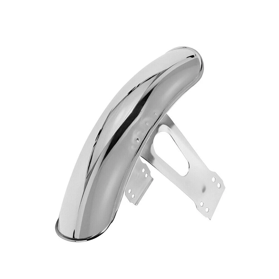 Chrome Aluminum Retro Front Fender Protector Metal Mudguard Fits for Honda GN125 - Image 2 of 4