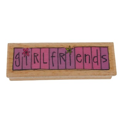 Kolette Hall GIRLFRIENDS Wood Mounted Rubber Stamp 2006 Craft Scrapbooking Card