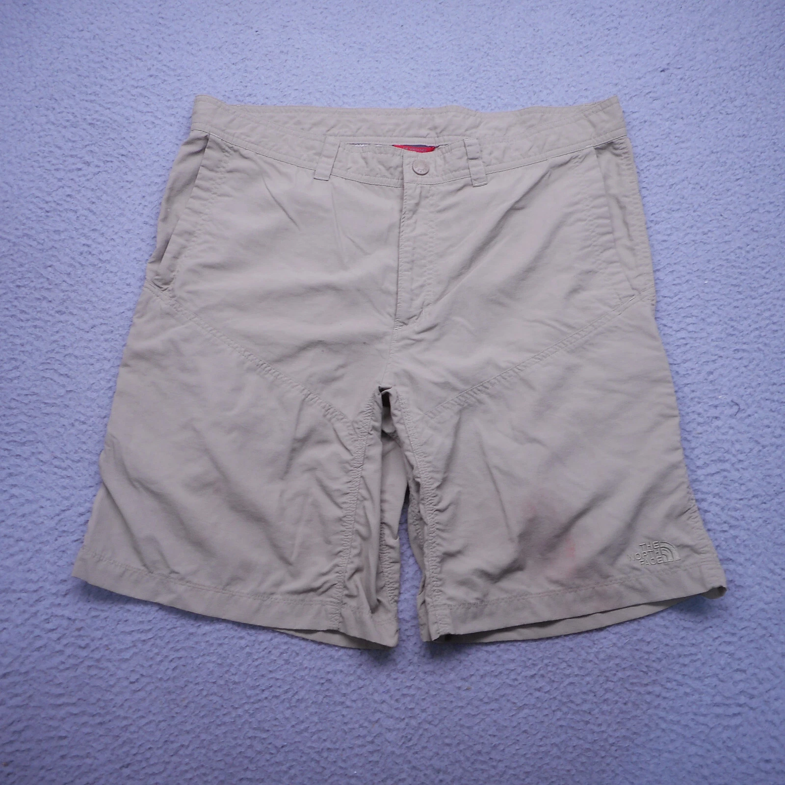 The North Face Shorts Mens 36 Beige Nylon Cargo Pockets Rip Stop Climbing Hiking