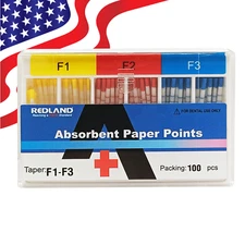 REDLAND Paper Points F1,F2,F3,F4,F5 100/Pk for Special TAPERED FILES( MM marked)