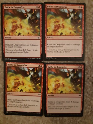 MTG 4 x Baden im Drachenfeuer - Schicksal neu geschmiedet