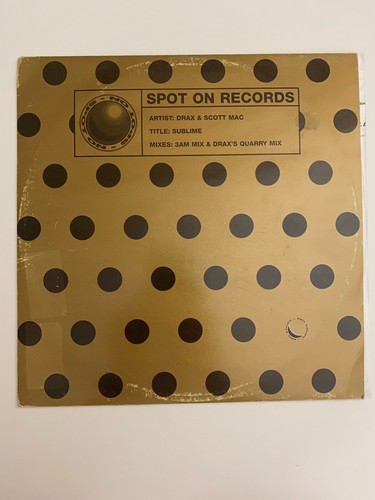 Drax & Scott Mac Sublime 12" Remixes Spot On Records 2001 England Import EX