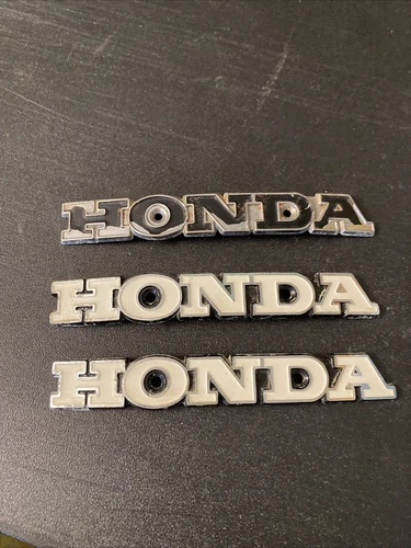 Lot of 3 Vintage OEM Honda Gas Fuel Tank Emblems Logo Original Badge 5” Long