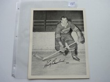 VINTAGE 1945/54 QUACKER OAT ORIGINAL HOCKEY PHOTO MONTREAL EMILE BOUCHARD  NO57