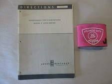 LEEDS NORTHRUP MODEL S 60000 SERIES SPEEDOMAX TYPE G RECORDERS DIRECTIONS MANUAL