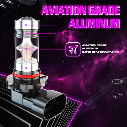 For Ford F150 F250 F350 Super Duty Pink purple 9145 H10 LED Fog Light Bulbs Pair - Picture 4 of 24
