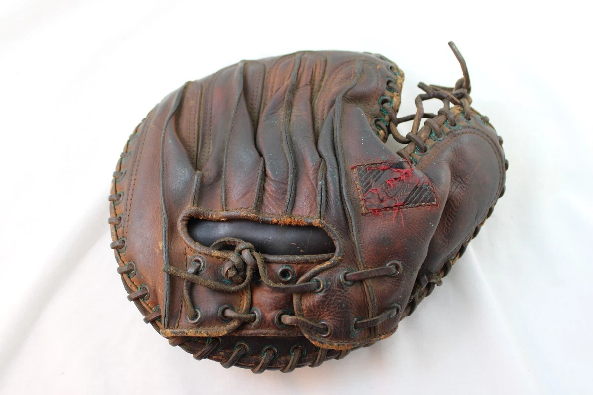 Vtg Rawlings Nu Grip Streamlined Catchers Mitt Glove Julie Giuliani?  1940/50s?