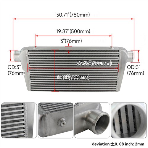 FMIC Intercooler Kit For Nissan Skyline R32 RB20DET R33 GTS R34 GTT RB25DET Blue - Picture 9 of 11