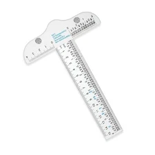 6 Inch Plastic T Square Ruler Clear Acrylic T-Square Ruler Junior T-Square Dr...