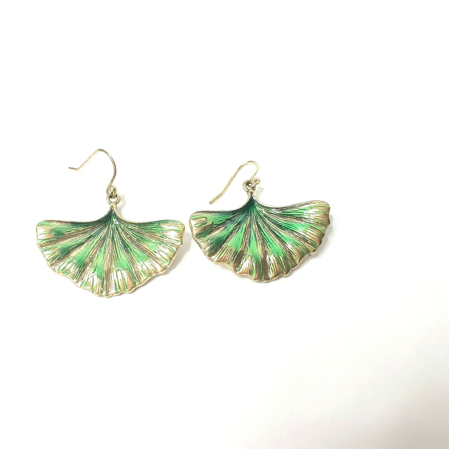 Vintage Leaf Fan Earrings for Women - Boho Chic Dangle Jewelry