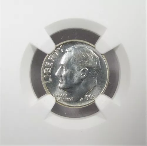 1963-D Silver Roosevelt Dime Low Pop NGC MS67+ AJ127