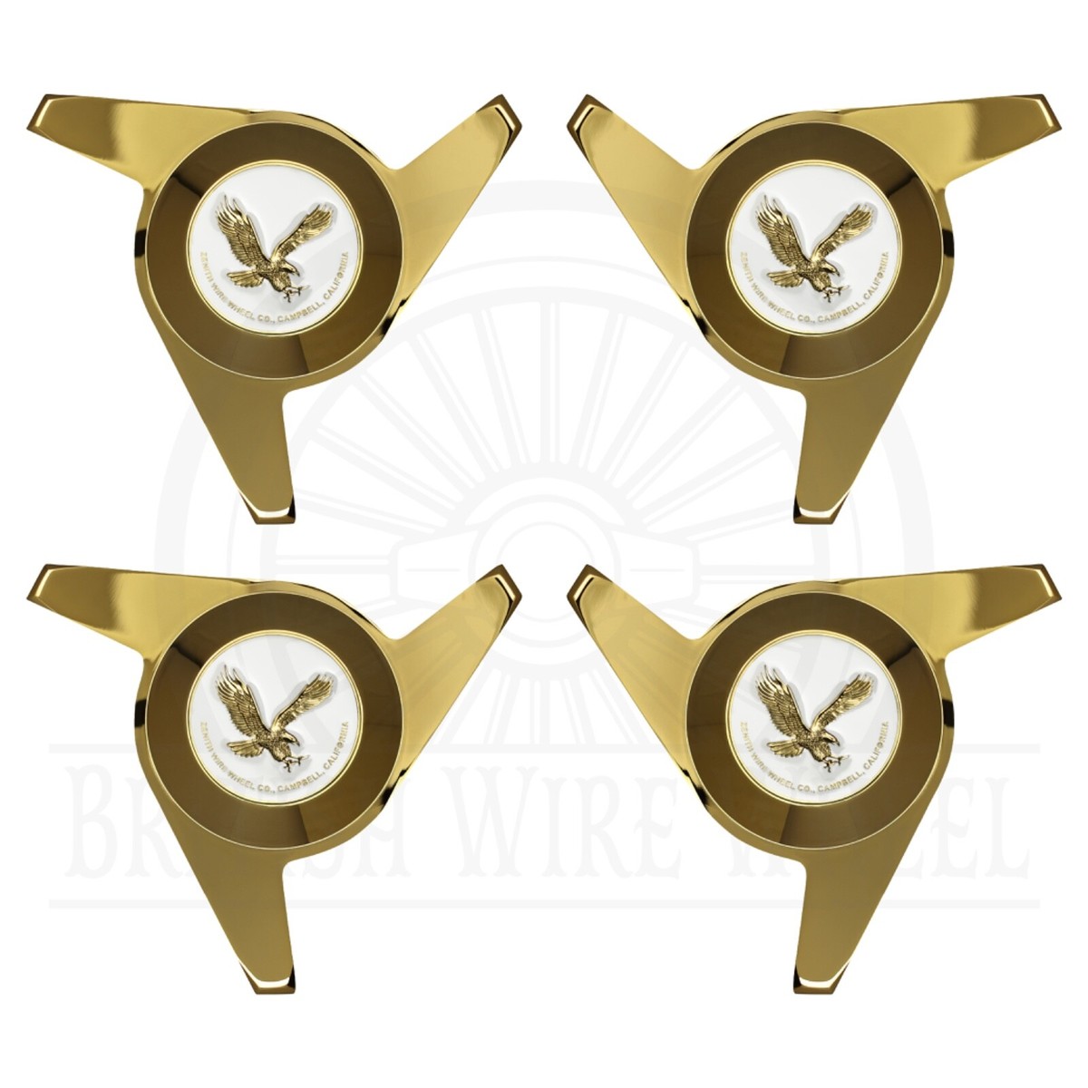 Zenith Eagle Gold & White Wire Wheel Chips with Gold Knockoff Caps