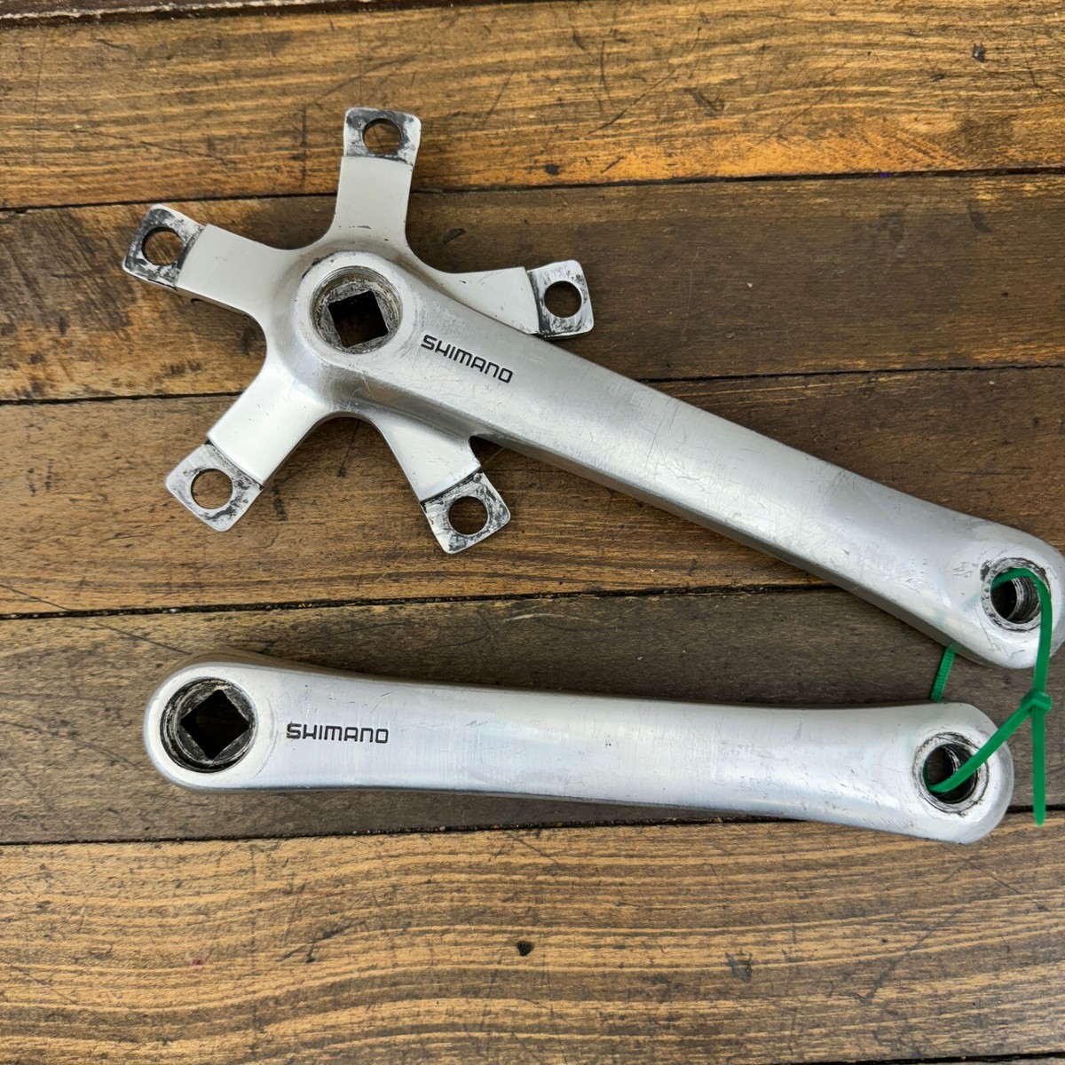 パーツ SHIMANO DEORE XT FC-M730 165mm OLD MTB Vintage Shimano Deore XT FC-M730 Crank Set 175 mm Pantograph