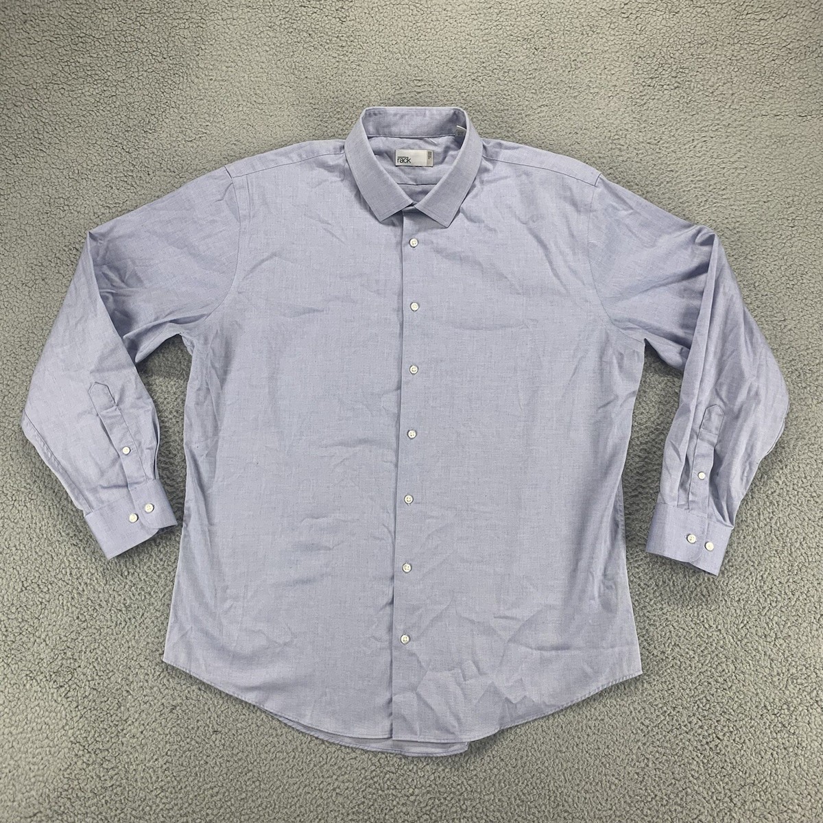 Nordstrom Rack Shirt Mens Large Blue Button Up Long Sleeve Casual Trim Fit 