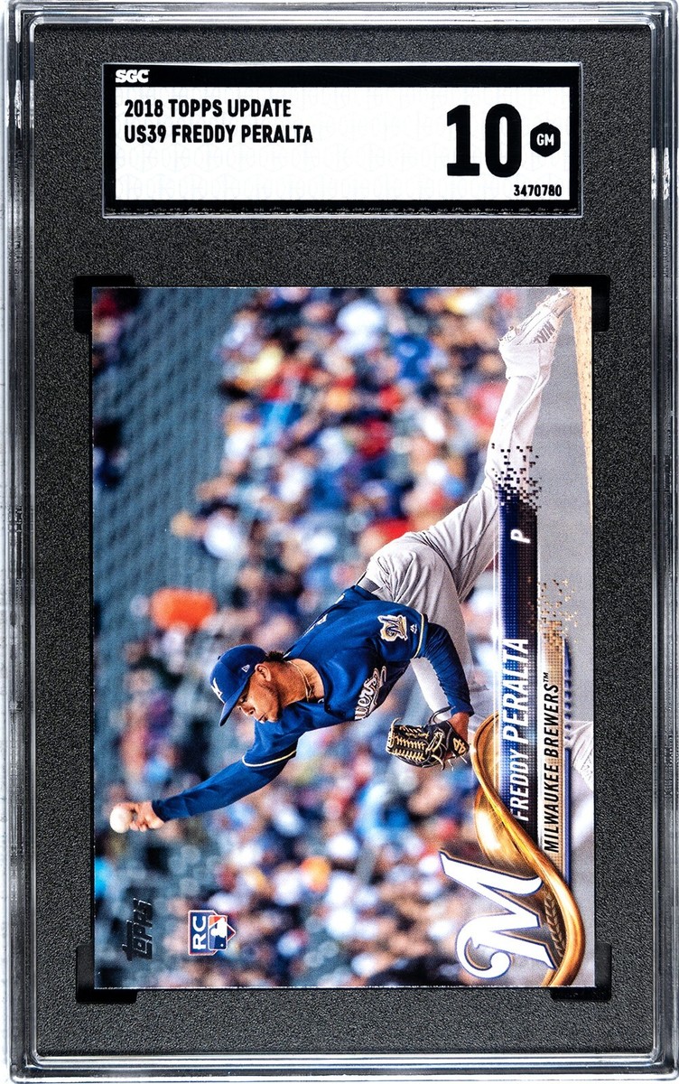 2018 Topps Update #US39 Freddy Peralta Rookie SGC 10 GEM