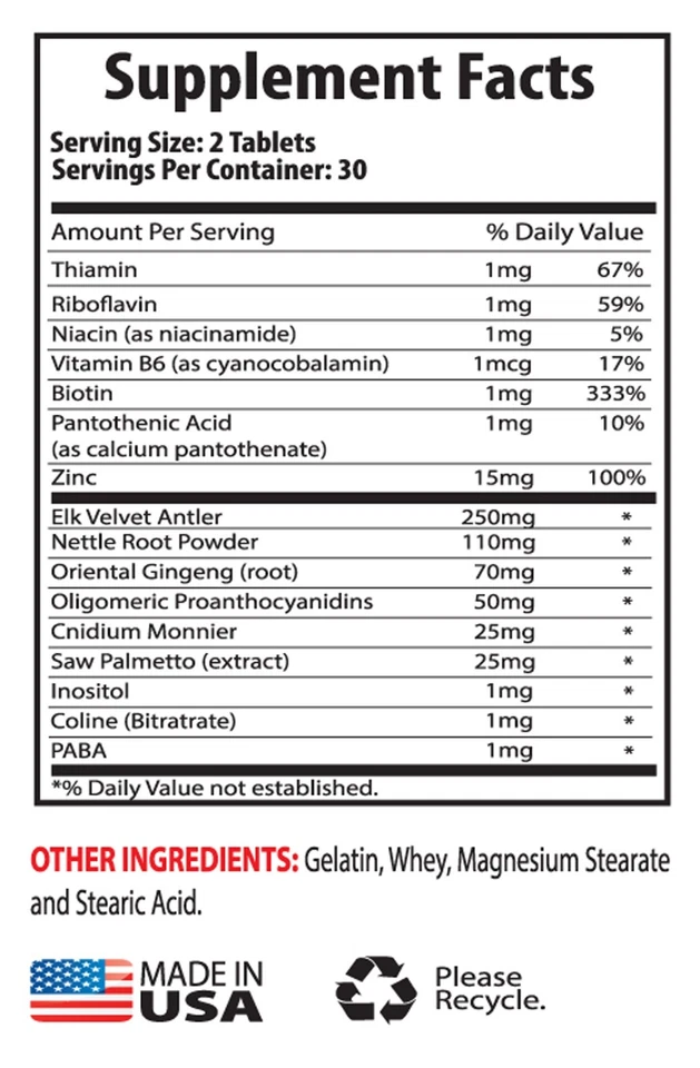 Spray - Extracto de asta de ciervo Plus 550 mg - Envejecimiento salud sexual masculina 2B Foto 2 de 4