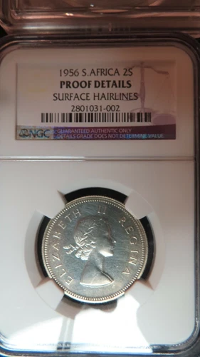 1956 South Africa 2 Shilling NGC Proof Details