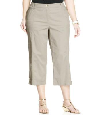 Jms Capris JMS Classic Capri Women's Size 22W Tan Beige Denim Jeans
