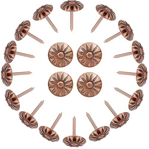 500 Pcs Tacks for Furniture, 5/8“ Vintage Upholstery Nails Decorative Tack, - Picture 2 of 7