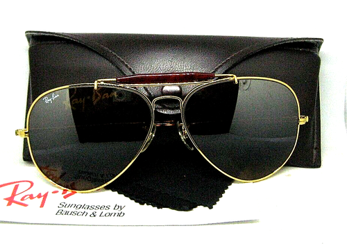 Ray-Ban USA NOS Vintage 80s B&L Aviator Tortuga TGM Outdoorsman New Sunglasses - Picture 3 of 17