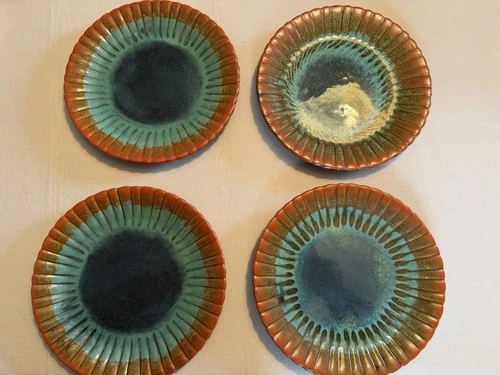 Vintage Stangl Sunburst 8" diameter Salad Dessert Plates - set of 4