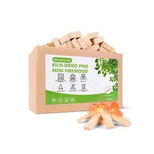 Mini Firewood 5'' Lengths Barkless Pine Kiln Dried Firewood Great F... Fast Ship