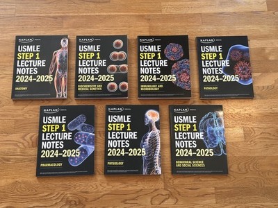 Kaplan USMLE Step 1 Lecture Notes 2024-2025 7-Book Complete Set