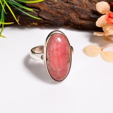 Natural Rhodochrosite Ring ,925 Sterling and Beauty Silver Handmade Ring.