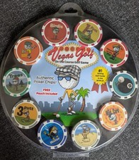 Vegas Golf on the Course Golf Game with authentic Poker Chips with pouch 2013 