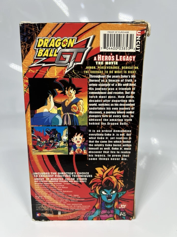Dragon Ball GT A Hero’s Legacy The Movie VHS - RARE UNCUT VERSION - Works - Image 2 of 4