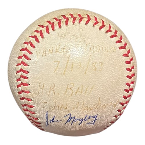 Vintage 1983 Rawlings American Lg Game Used Baseball Johny Mayberry HR Notation - Bild 7 von 9
