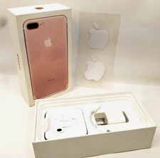Apple iPhone 7 Plus 128 GB Empty Original EMPTY Box + Earphones + Charger - Pink