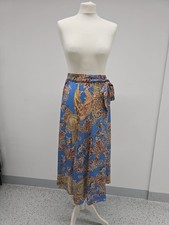 Zara Maxirock Paisley-Muster Blau/Gold – Boho Style