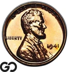 1941 Lincoln Cent Wheat Penny PROOF Superb Gem PF Red Cameo