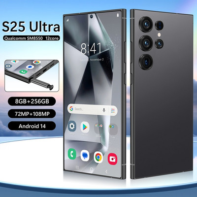 Global Unlocked New S25 Ultra 5G Smartphone 7.3'' Android Cellphone Dual SIM