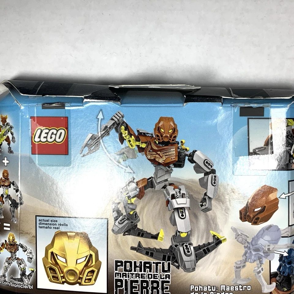 2015 LEGO Bionicle POHATU MASTER OF STONE Set 70785 (Incomplete w/ Box & Manual) - Image 4 of 4