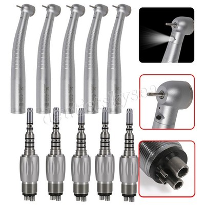 5X Dental Handpiece High Speed Fiber Optic fit KaV MULTIflex + 4H LED Coupler