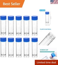 Disposable 10 Pcs Transparent Urine Sample Collection Cups with Lids - 25-30ML