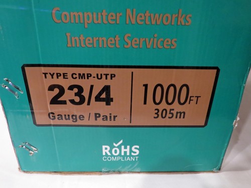 BNCables Cat6 UTP Plenum 23AWG-4 1000ft 305m Cable Green - Afbeelding 3 van 3