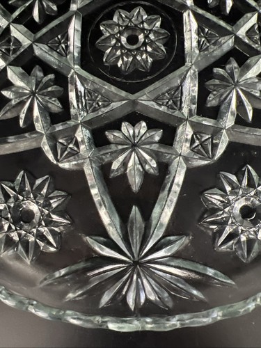 Vintage Anchor Hocking Star Of David 11” Round Serving Plate Clear Glass - Picture 5 of 13