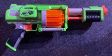NERF Dart Tag Fury Fire Blaster Green Gun 10 Dart Revolver