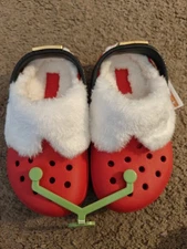 Crocs Kids Child Santa Holiday Lined Clog Size C9 Brand New With Tags