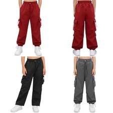 Kids Boys Trousers School Pants Sports Streetwear With Pockets Lightweight