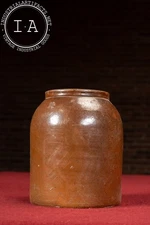 Late 19th Century Salt-Glazed Stoneware Storage Jar
